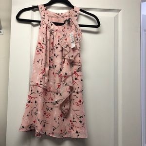 WHBM sleeveless layering ruffled top